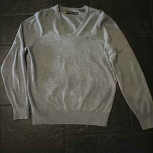 Ben Sherman Men's Gray V-Neck Sweater